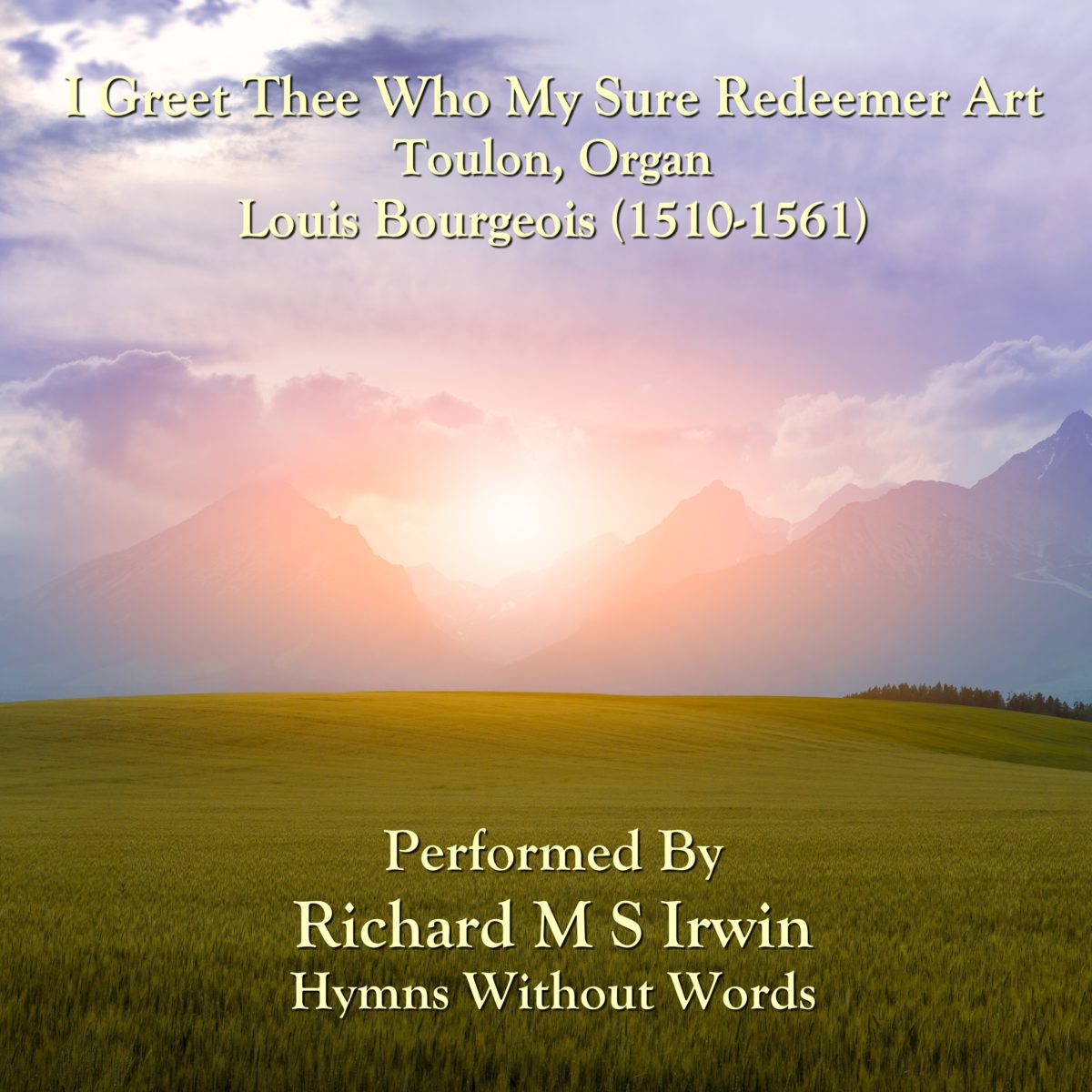 I Greet Thee Who My Sure Redeemer Art (Toulon, Organ, 5 Verses)